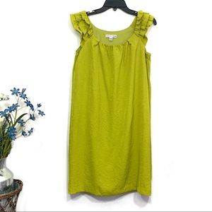 Madison Leigh Women's Green Ruffle Sleeve Dress